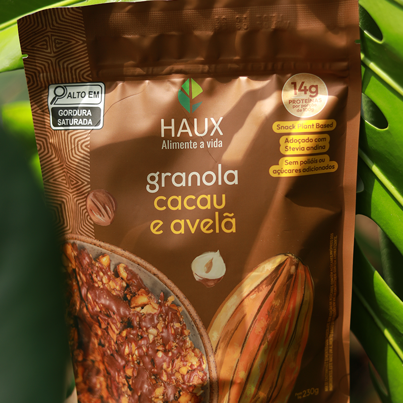 Granola Proteica Cacau e Avelã