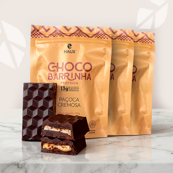 Chocobarrinha Proteica - Paçoca Cremosa